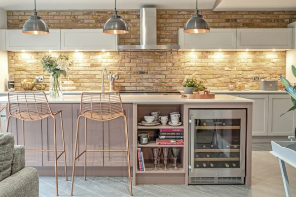 exposed brick kitchen design - claremont gardens | watermark image 1
