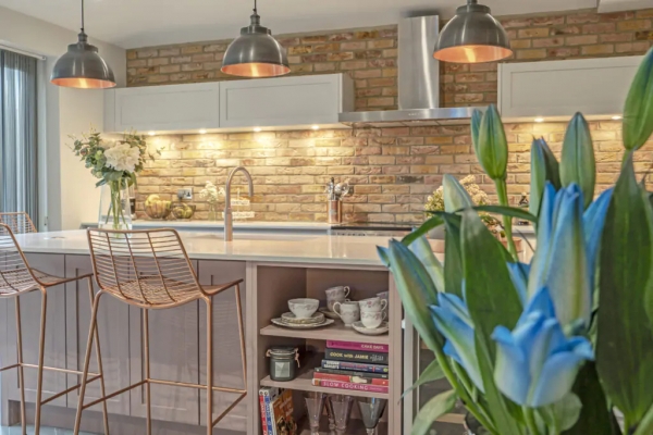 exposed brick kitchen design - claremont gardens | watermark image 3